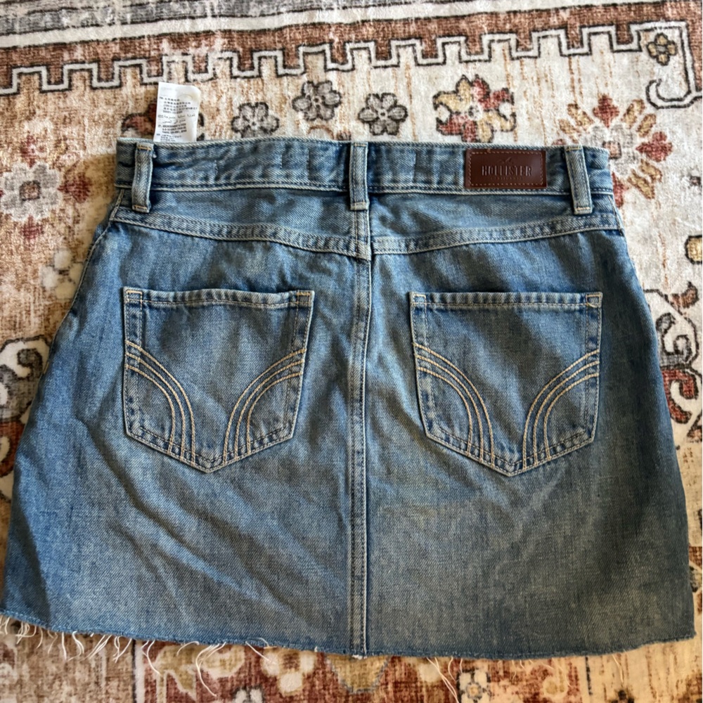 Hollister Blue Mini Skirt Casual Denim